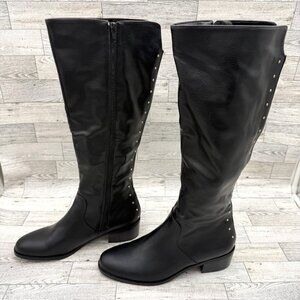 Bar III Women's Vaylap Black Knee High Studded Fashion Boots, Size 8.5M